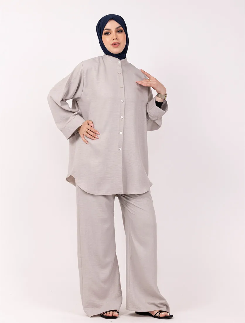 Stone Linen Feel Co Ord